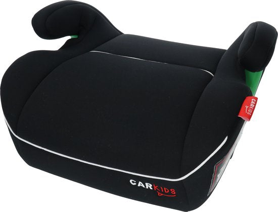 Carkids i-Size Sitzerhöhung Alfie – Isofix-Befestigung – Entspricht der Norm I-Size R-129 – Für Kinder von 125–150 cm – Abnehmbarer und waschbarer Bezug – Schwarz/Weiß