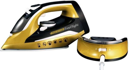 MediaShop Phoenix Gold® Free Flight Dampfbügeleisen Gold, Schwarz 2400 W