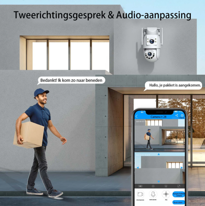 JOOAN Full-HD-Außenkamera mit drei Objektiven, Überwachungskamera für Convenience-Stores und Straßen, Personenverfolgung, 2G-, 4G- und 5G-WLAN-Smart-Kamera, H.265/H.264