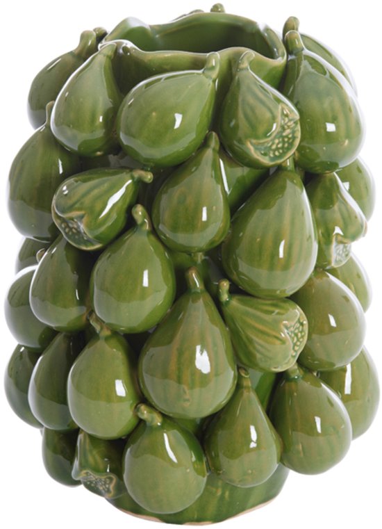 Light & Living Vase „Natalia“ aus Keramik, 33 cm hoch – Dunkelgrün