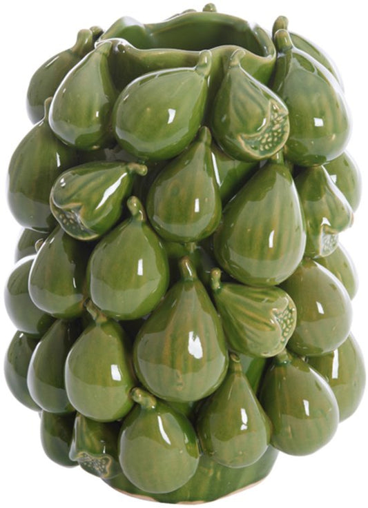 Light & Living Vase „Natalia“ aus Keramik, 33 cm hoch – Dunkelgrün
