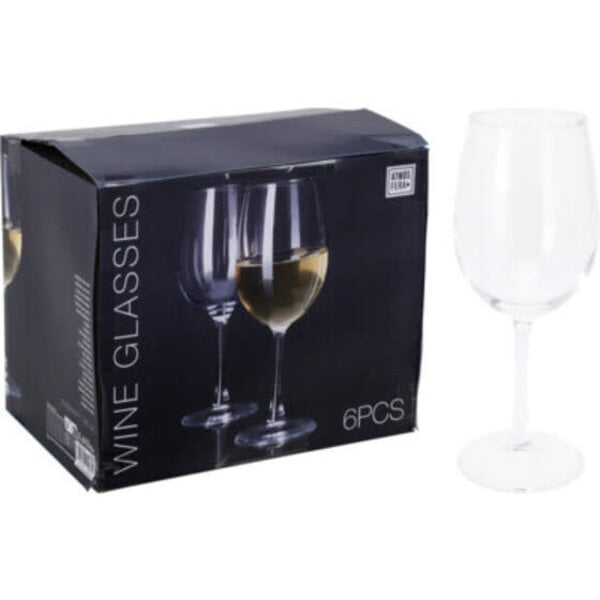 Atmos Fera Weingläser – 6er-Set – 350 ml – transparent