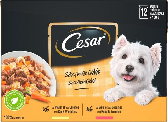 Cesar Meal Pouches Multipack Adult In Jelly - Hundefutter - 12 Stück