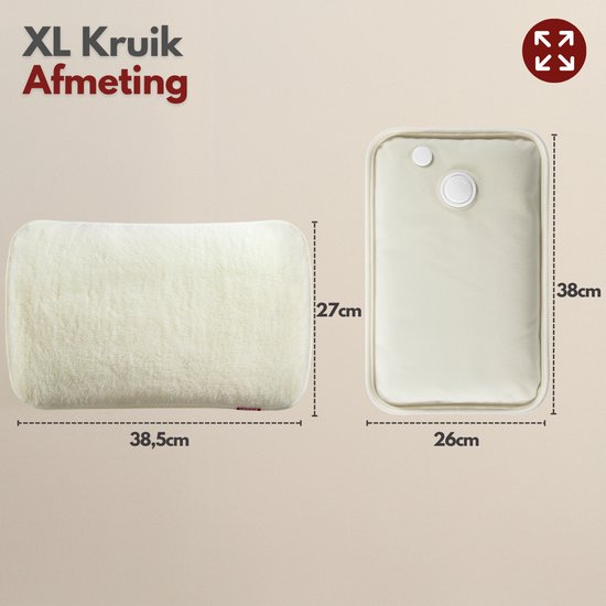Coozie Elektrische Kanne XL - 1.65L - mit ThermoSoft Hülle aus Plüsch - Wärmende weiche Heißwasserkanne - Heißwasserkanne - Beige