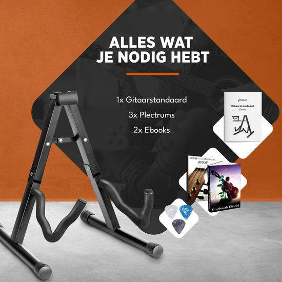 Finesse Gitarrenständer - Universal - Akustisch & Elektrisch - Schwarz