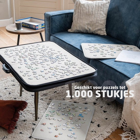 BREND BR-2246 Puzzle-Ordner mit bis zu 1000 Teilen - Mit Griff und Reißverschluss - Rutschfest - Ideal für Zuhause, auf Reisen und im Urlaub - Schwarz