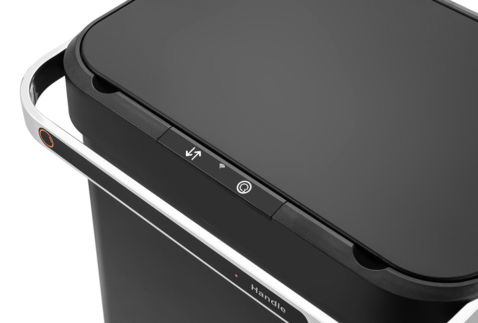 Home & Comfort 60L Eimer mit Sensor und Ozonsterilisation - Schwarz - 36x42x82cm