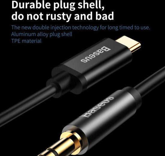 Baseus – Audiokabel – Stereo – 3,5-mm-Miniklinke – USB-C – 120 cm