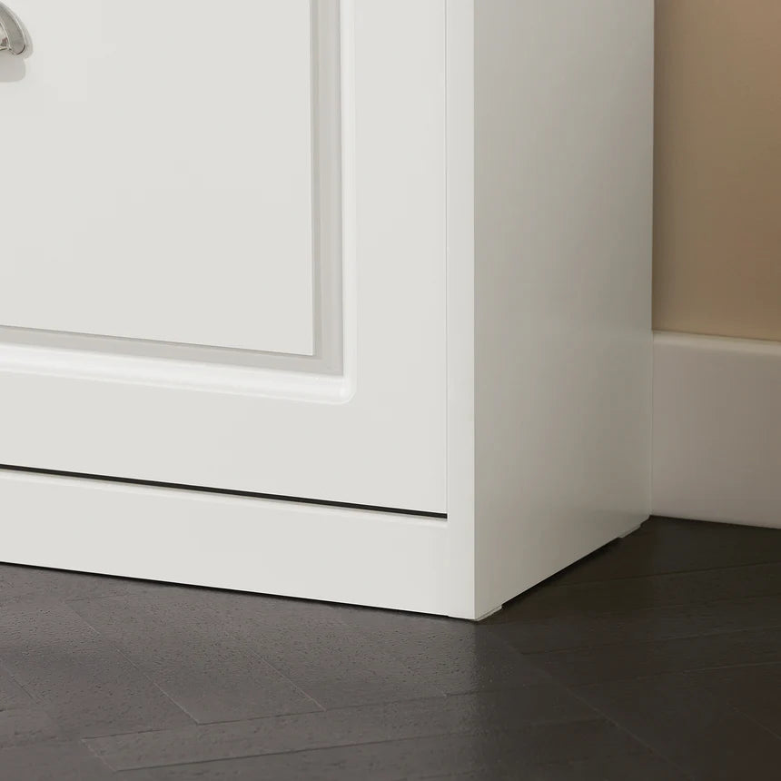 SoBuy - Schuhbank Schuhschrank - 60 x 24 x 51 cm - Mit gepolstertem Sitz und versteckter Lagerung und E1 MDF Konstruktion - Für Flur und Schlafzimmer - Weißes Holz