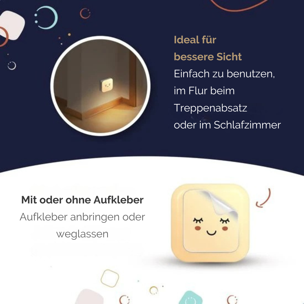 Numsy - Nachtlicht für Babys und Kinder - LED - Steckdose - Automatischer Lichtsensor