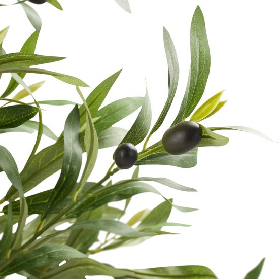 tectake - Künstlicher Olivenbaum Oleand - Mediterrane Kunstpflanze mit realistischen Blättern und Oliven - Pflegeleicht und vielseitig einsetzbar - Inklusive stabilem Blumentopf - Höhe: 180 cm