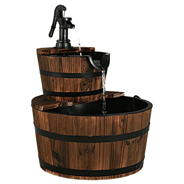 Coast Holzbrunnen mit Wasserpumpe - Ã˜ 44,5cm