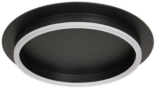 Deckenleuchte Ringlux 3655ZW, schwarze Deckenleuchte, Ø 32 cm, mit warmem LED-Licht, aus Metall und Kunststoff, trendiges Design, Marke Steinhauer
