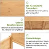 Yaheetech Erhöhter Pflanzkübel aus Holz mit Rollen und Ablagefach – Hellbraun – 105,5 x 56,5 x 83,5 cm