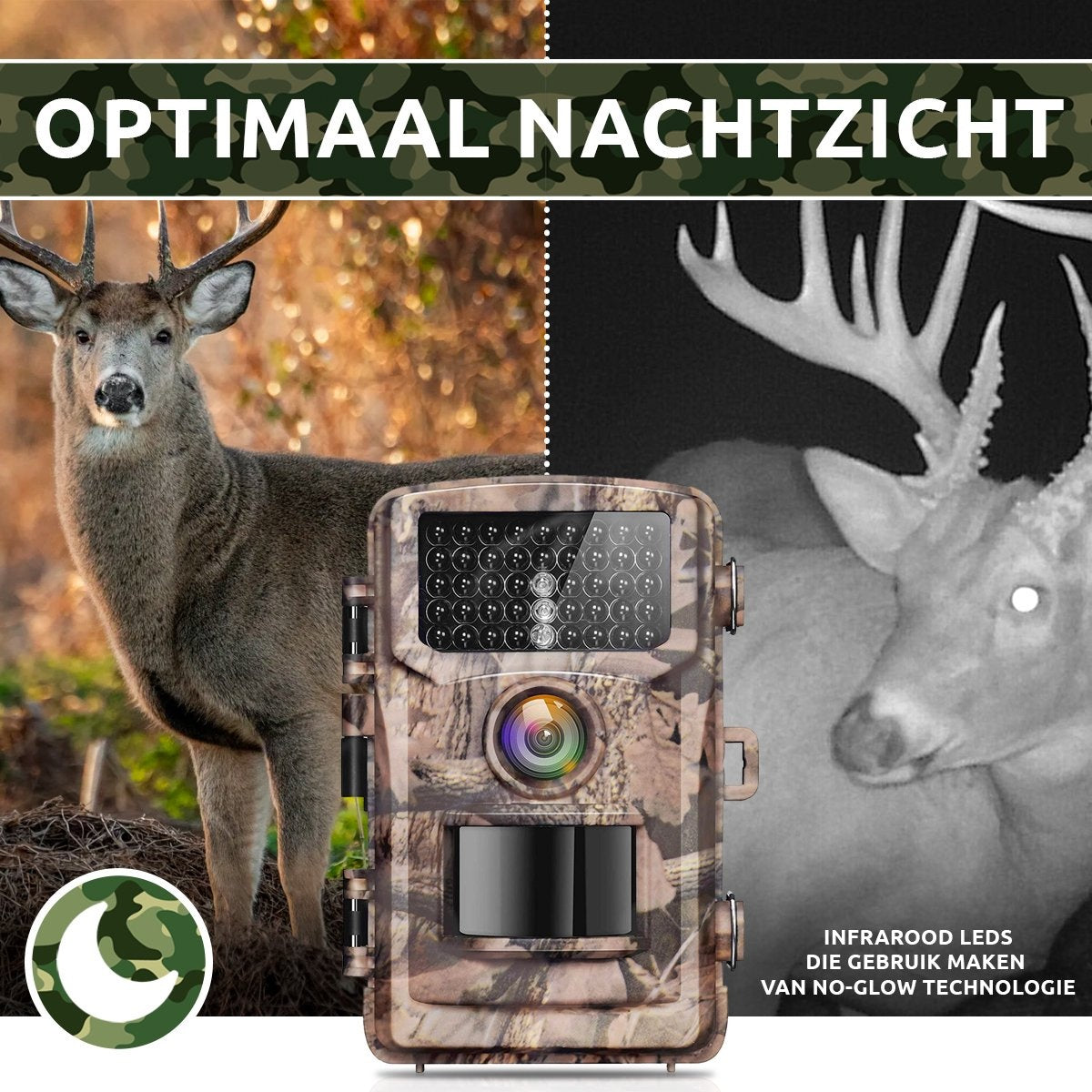 AyeCam Wildtierkamera - Drahtlos - Wildtierkamera mit Nachtsicht - Infrarotkamera - inkl. 32 GB SD-Karte