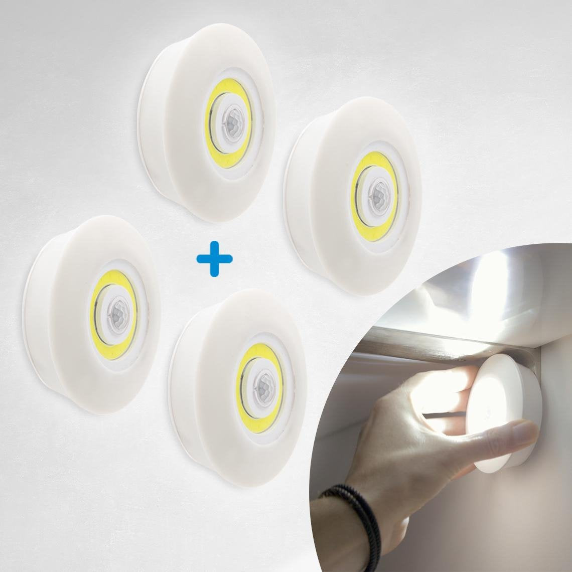 HandyLUX LED-Decken- und Wandleuchten-Set – Kabellose Montage – Mit Bewegungssensor – 4er-Set