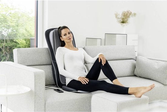 Beurer MG 315 Shiatsu Massagekissen - Massagesessel - Nacken und Rücken - Bodyscan - 3 Programme - 4 verstellbare Massageköpfe - Timer - Heizung