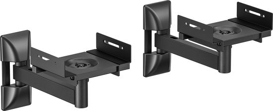 Lautsprecher-Wandhalterung universal - Wandmontage Lautsprecher - Lautsprecher-Wandhalterung - Wandmontage Lautsprecher - drehbar drehbar schwenkbar - 25 kg belastbar - 2er Set