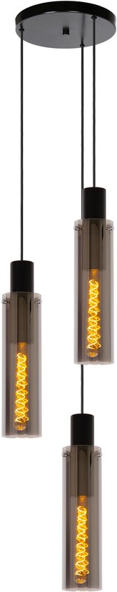 Lucide ORLANDO – Hängeleuchte – Ø 32 cm – 3xE27 – Fumé
