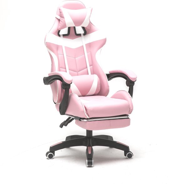 VDD Gaming Stuhl mit Fußstütze - Pink