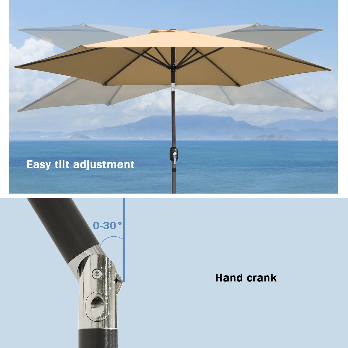 Angel Living Sonnenschirm Ø 270 cm – Terrakotta
