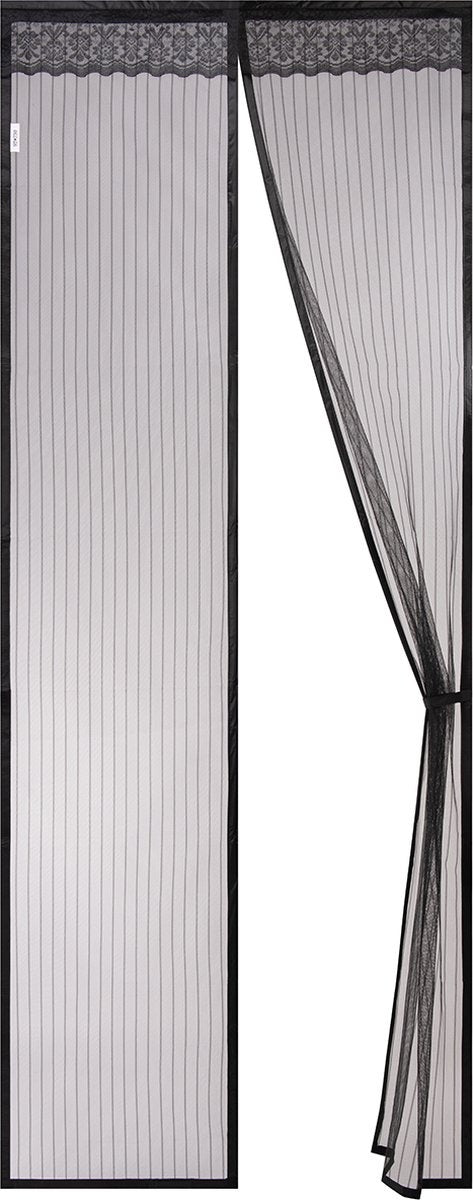 O'DADDY Türvorhang - Fliegenvorhang - Magnetisch - Türgitter Deluxe 92 x 230 cm - Schwarz Hor - Türvorhänge