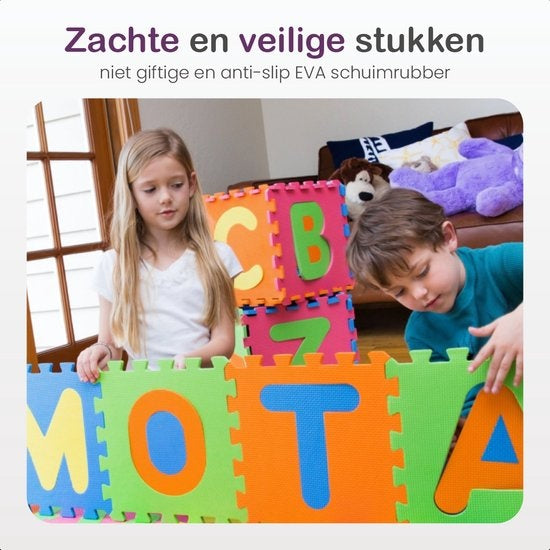 Gofun Playmat XL 180 x 180 cm Schaumstoff faltbar Baby Fliesen Multicolour Puzzle 86 Stück