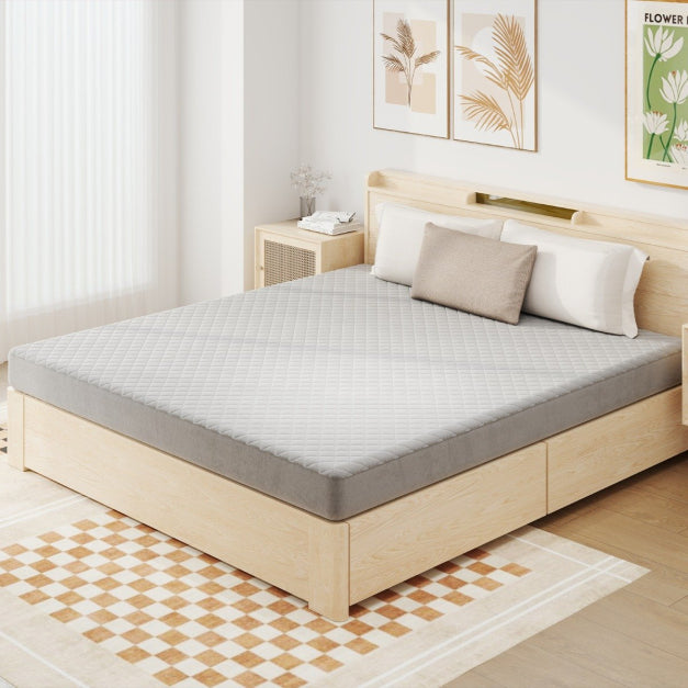 Luxus-Matratzenschoner - superweiche Matratzenauflage mit tiefen Ecken - 180 x 200 cm - atmungsaktiv & komfortsteigernd - Grau