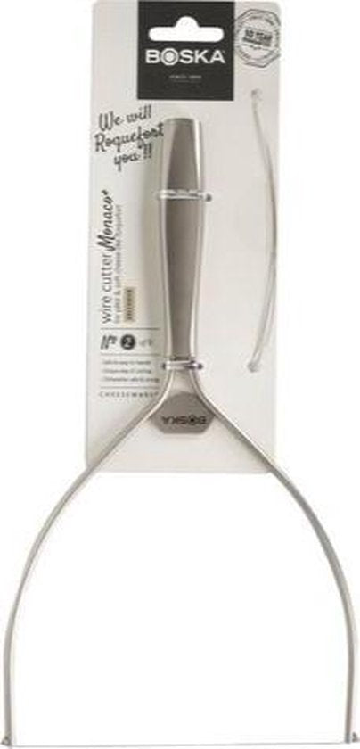Boska Drahtschneider Monaco+ No.2 - Käsemesser für Weichkäse - rostfreier Stahl - spülmaschinenfest - Küchenutensilien - Küchenzubehör - 10 Jahre Garantie