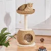 Yaheetech Kratzbaum mit Katzenkorb und Katzenhaus – Beige – 40 x 40 x 75 cm