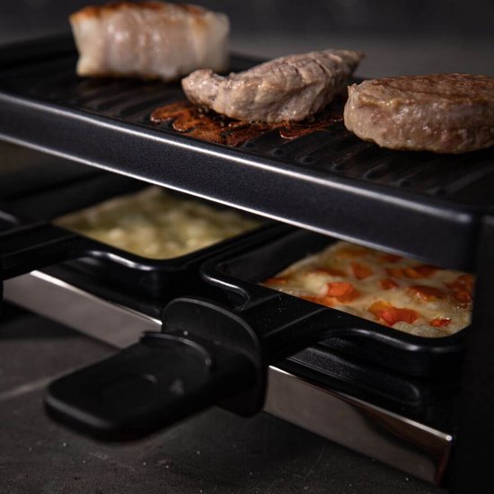 Boska Raclette Mini 220V - zum Schmelzen und Grillen - 2 Personen - Schwarz