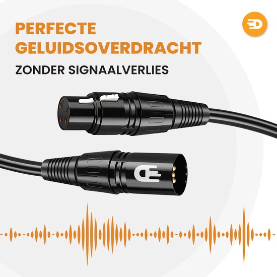 Drivv. Premium-XLR-Kabel – Mikrofonkabel – Stecker auf Buchse, 3-polig – 1 Meter