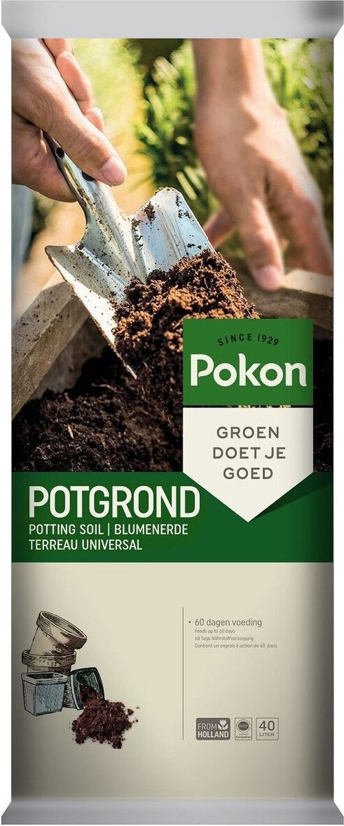 Pokon Universal Blumenerde - 40l - Für innen und außen - 60 Tage Ernährung - Blumenerde universal