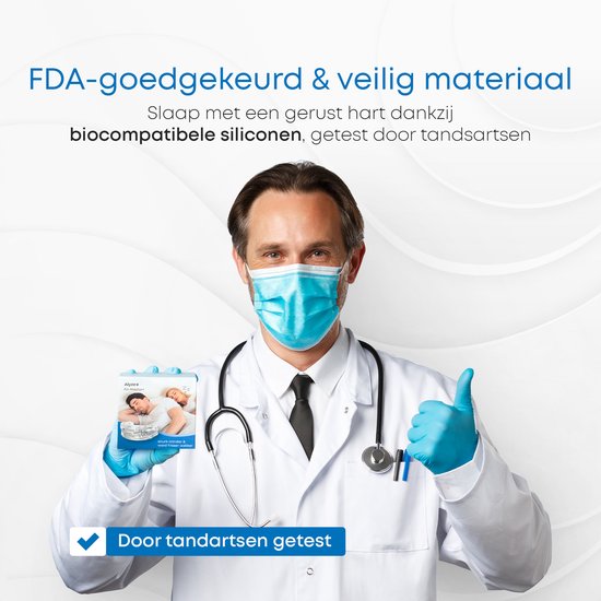 Anti-Schnarch-Bandage - PRO+ - Inkl. Box & Ebook - Verstellbar - Für eine gute Nachtruhe - Zahn-Bonbon - Zahn-Bonbon - Transparent BPA frei - Alyze