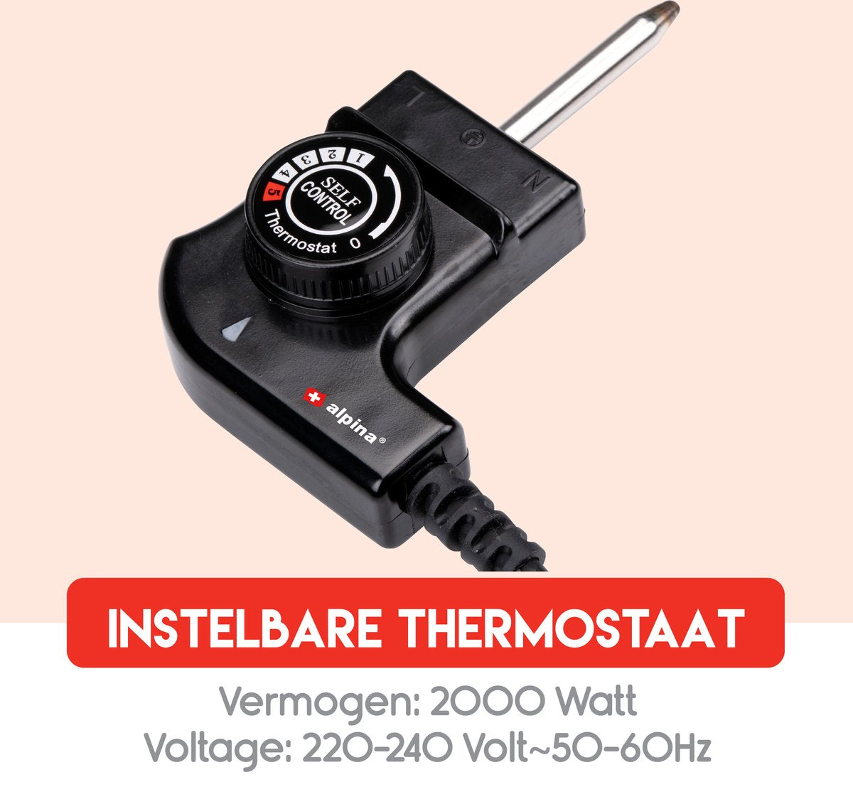 alpina Teppanyaki Griddle XXL - Griddle - 100x20cm - 2000W - Einstellbarer Thermostat - Antihaftbeschichtung - Schwarz