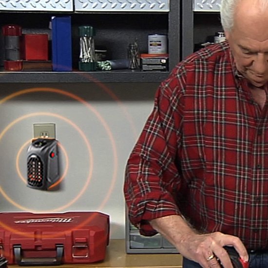 Ontel Handy Heater - Elektrische Mini-Heizung für die Steckdose - 500 W - Kompakter Ofen mit Fernbedienung - Mini-Heizung