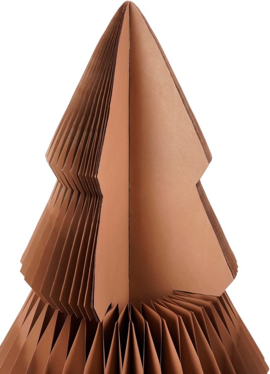 Mica Decorations Papier-Weihnachtsbaum – Zusammenklappbarer künstlicher Weihnachtsbaum – H 152 x Ø 104 cm – Weihnachtsdekoration – FSC Mix – Braun
