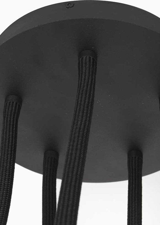Deckenleuchte Turound 3375ZW – Schwarze Designleuchte mit Glas, 91,5 cm, dreh- und neigbar, Steinhauer, LED, dimmbar, 5000 Lumen
