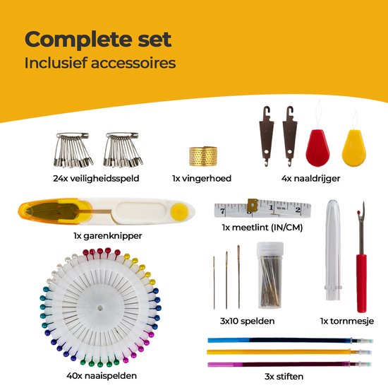Saaf Stickgarn - 100 Farben - Inkl. Zubehör - Stickset Erwachsene - Sticken - Hobby