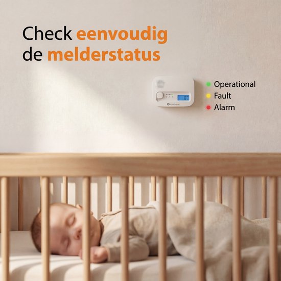 Smartwares FGA-13041 – Kohlenmonoxidmelder (CO-Melder) – 85 dB – Lebensdauer 10 Jahre – BSI-zertifiziert
