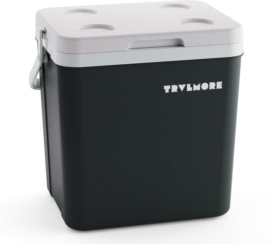 TRVLMORE Cool Box 26L - 65-Stunden-Kühlung - Kühlbox - Inklusive 2 Kühlelemente - Anthrazit