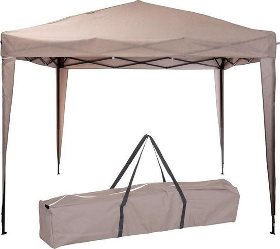 Pro Garden Easy-up Party-Zelt - 3x3m - faltbar - Taupe