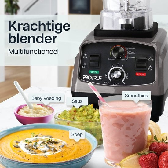ProTrue - Extreme Blender - Smoothie-Mixer - Fruchtmixer - 2L - 2000W