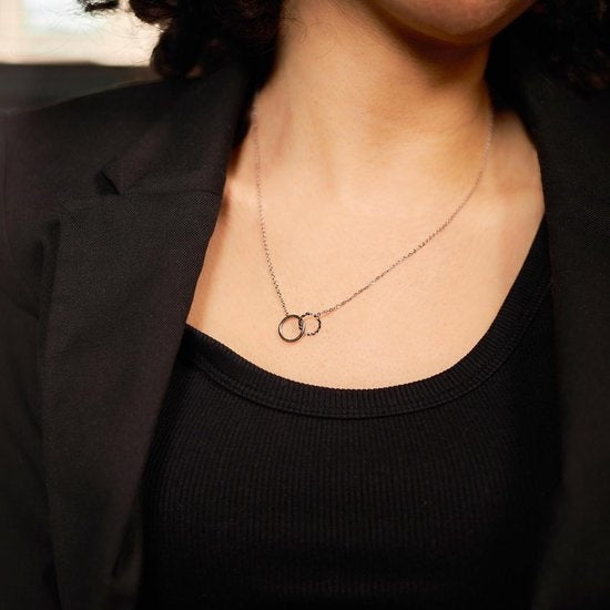 Laura Ferini Damen Halskette Per Sempre Silber - Silber Halskette mit Anhänger - 18K Weißgold vergoldet - Halskette - Halskette - Schmuck - Damen Halskette mit Anhänger