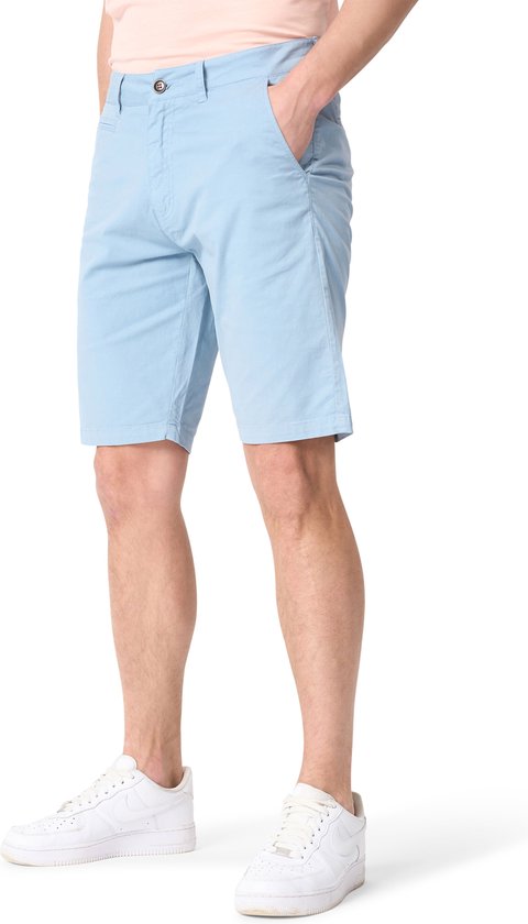 Mario Russo Chino Short - Herren-Shorts - Baumwolle - Hellblau - 3XL