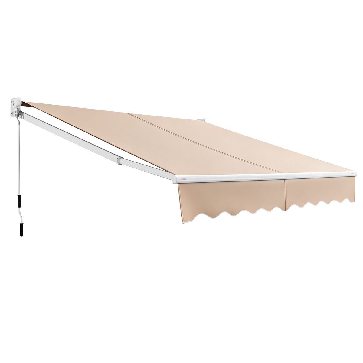 Coast ausziehbare Terrassenmarkise – Aluminiumrahmen – verstellbarer Neigungswinkel – beige 245 x 200 cm