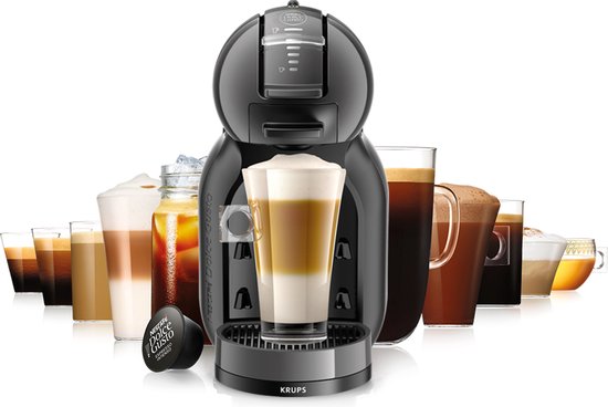 Krups NESCAFÉ Dolce Gusto Mini Me KP1238 – Kaffeekapselmaschine – Anthrazit – Automatische Abschaltung – Kompakt – Für Dolce Gusto-Kapseln
