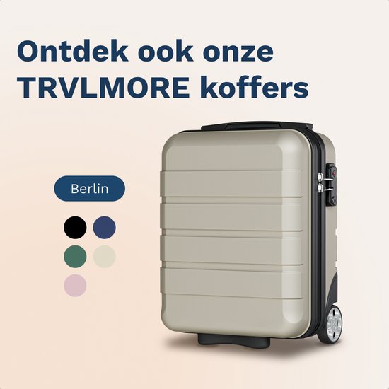 TRVLMORE Handgepäckkoffer – 40 x 30 x 20 cm – Unter-dem-Sitz-Koffer – 24 l – Zahlenschloss – 4 Rollen – Champagner
