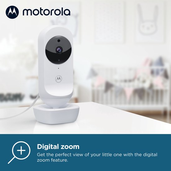 Motorola Nursery VM35-2 – Babyphone mit 5-Zoll-Split-Screen und 2 Kameras – Nachtsicht – Integriertes Mikrofon
