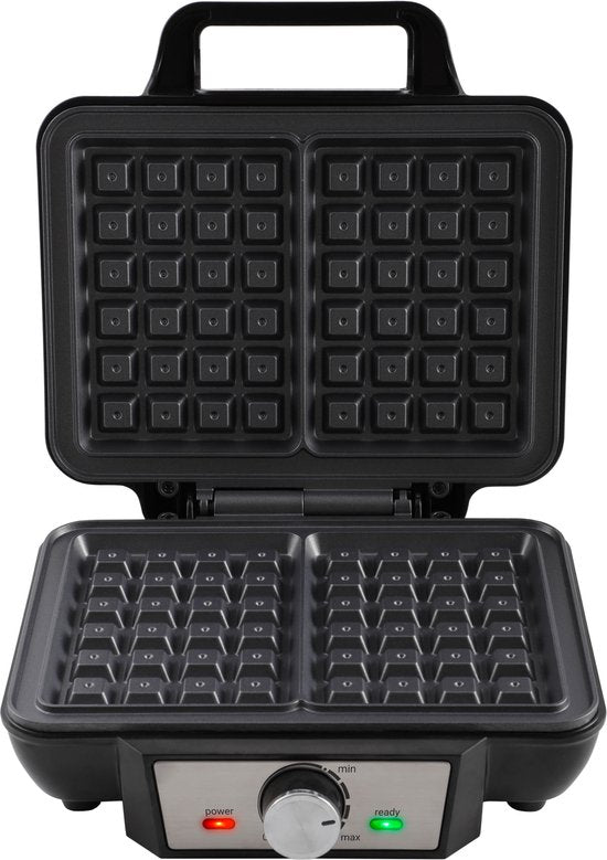Tomado TWM2301S - Waffeleisen - Waffelautomat - 2 Waffeln - 23 x 17 cm - PFAS frei - Edelstahl